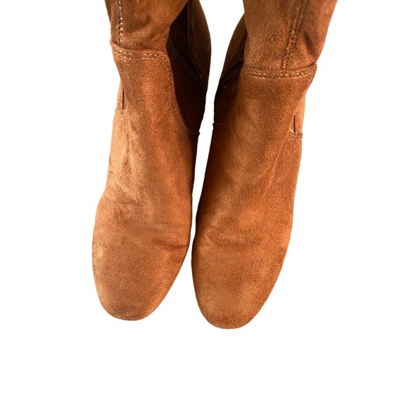 Coconuts Matisse Reginald Suede Over the Knee Block Heel Boots 7.5 Camel Brown - Picture 2 of 6